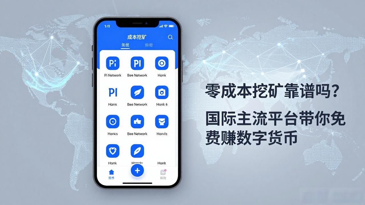 零成本挖矿靠谱吗？国际主流平台带你免费赚数字货币