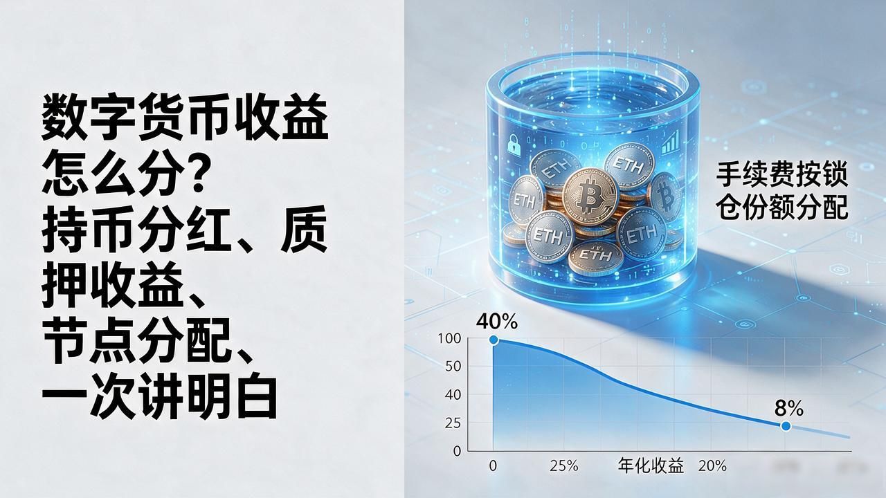 数字货币收益怎么分？持币分红、质押收益、节点分配一次讲明白
