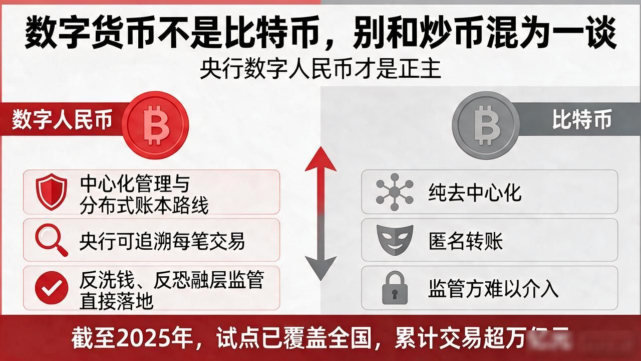 数字货币不是比特币，别和炒币混为一谈，央行数字人民币才是正主