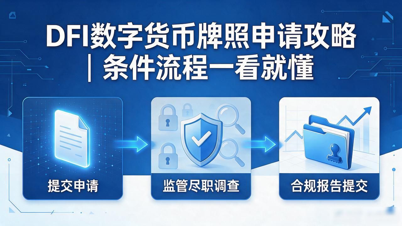 DFI数字货币牌照申请攻略｜条件流程一看就懂