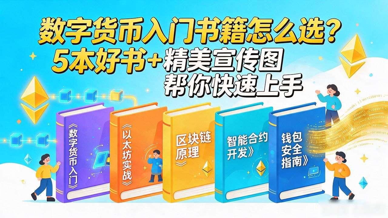 数字货币入门书籍怎么选?5本好书+精美宣传图帮你快速上手