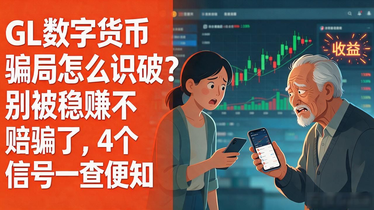 GL数字货币骗局怎么识破？别被稳赚不赔骗了，4个信号一查便知