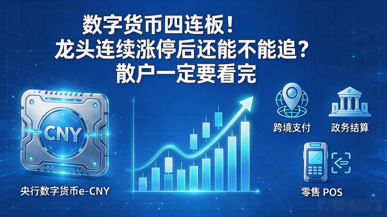 数字货币四连板！龙头连续涨停后还能不能追？散户一定要看完
