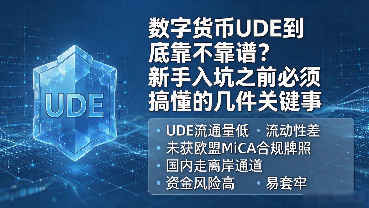 数字货币UDE到底靠不靠谱？新手入坑之前必须搞懂的几件关键事