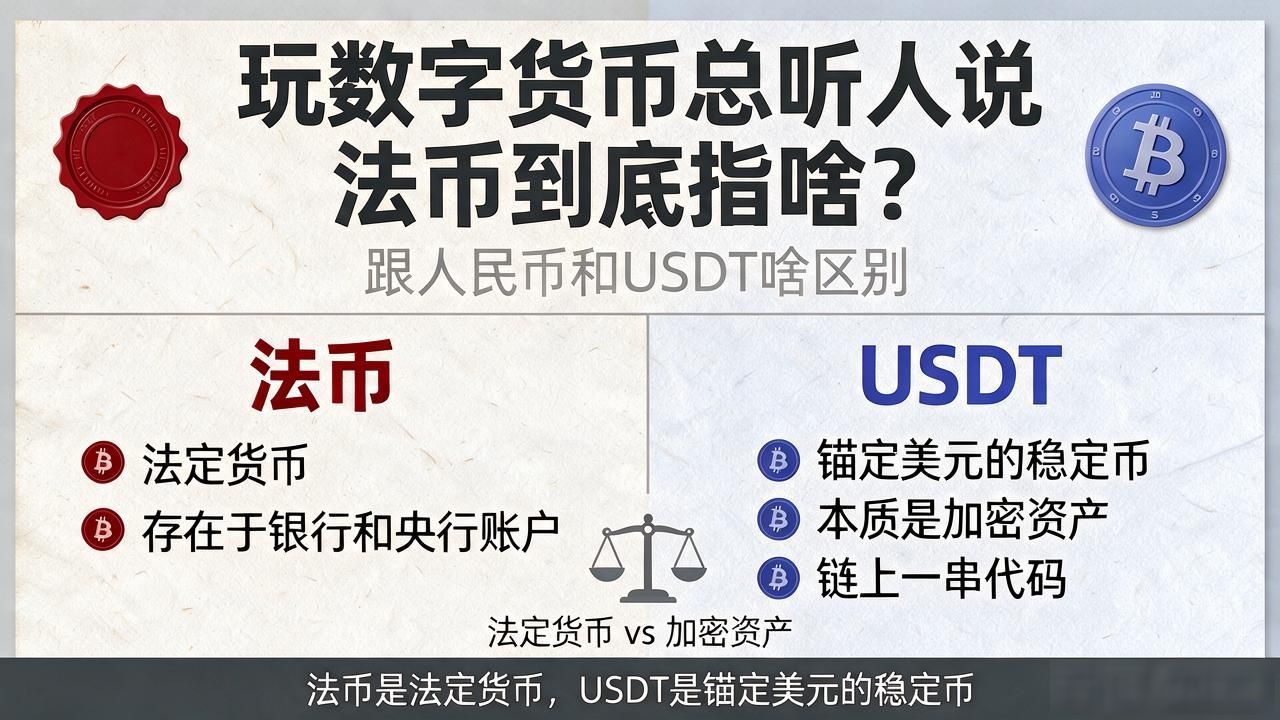 玩数字货币总听人说"法币"，法币到底指啥？跟人民币和USDT啥区别