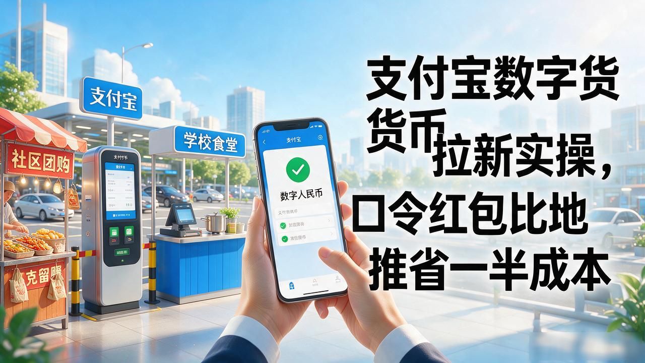支付宝数字货币拉新实操，口令红包比地推省一半成本