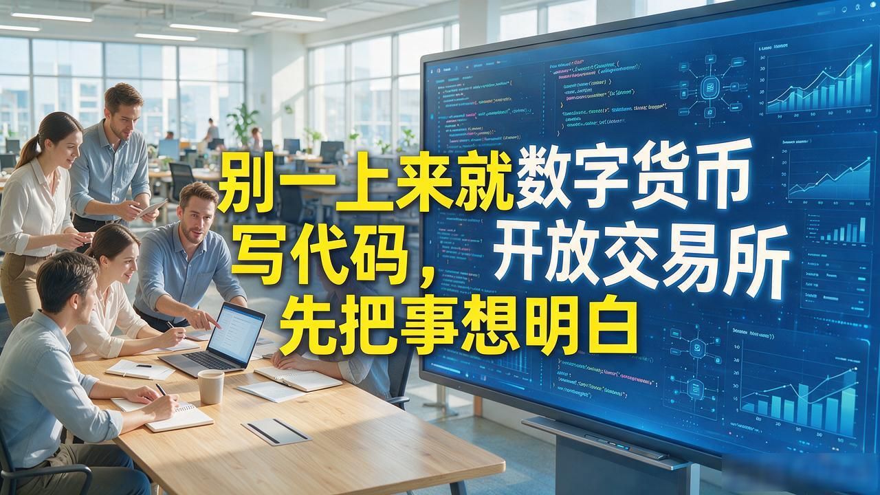 数字货币开放交易所怎么开？别一上来就写代码，先把事想明白