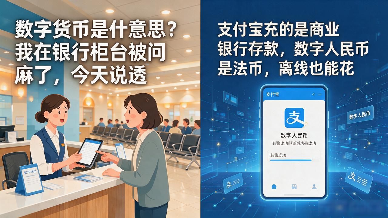 数字货币是什意思？我在银行柜台被问麻了，今天说透