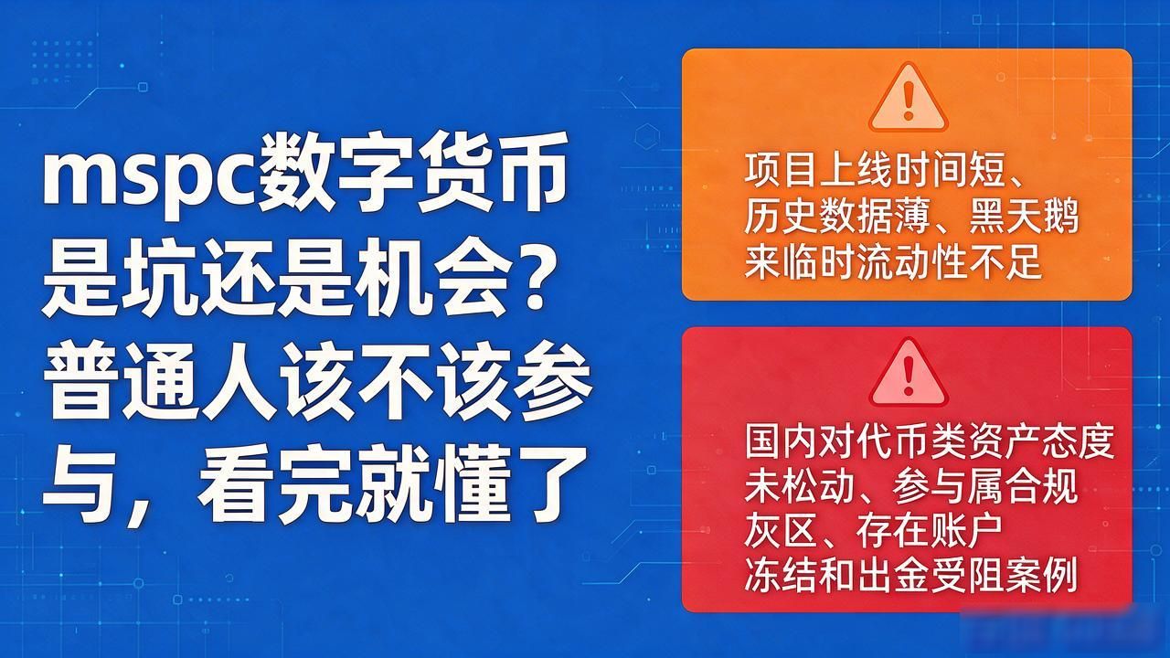 mspc数字货币是坑还是机会？普通人该不该参与，看完就懂了