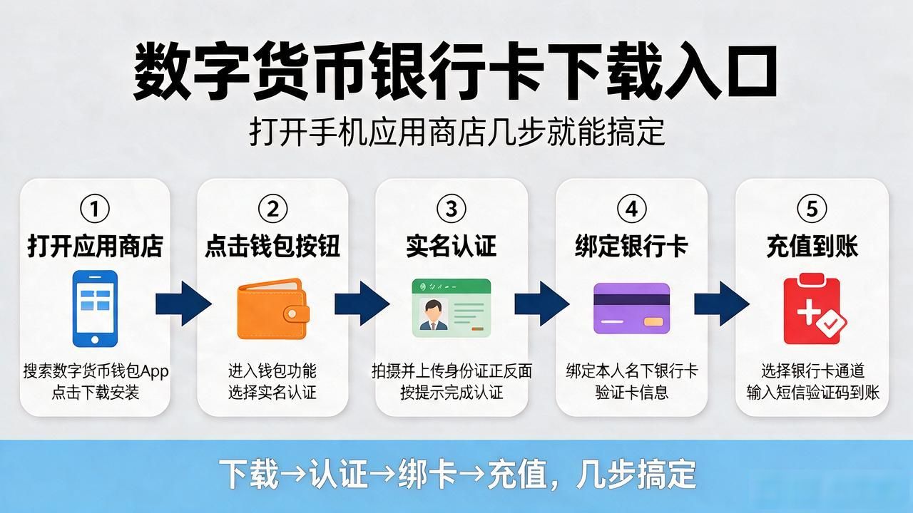 数字货币银行卡下载入口在哪?打开手机应用商店几步就能搞定