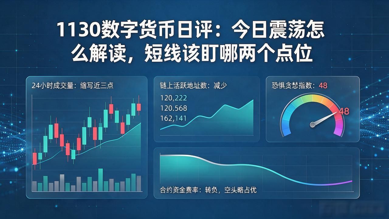 1130数字货币日评:今日震荡怎么解读,短线该盯哪两个点位