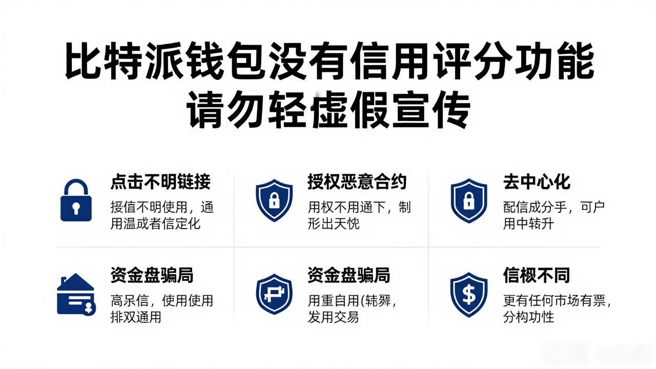 比特派钱包没有信用评分功能，请勿轻信虚假宣传