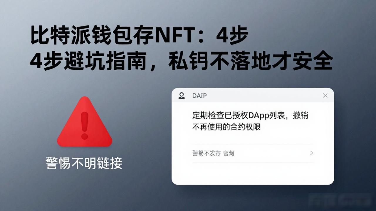 比特派钱包存NFT：4步避坑指南，私钥不落地才安全