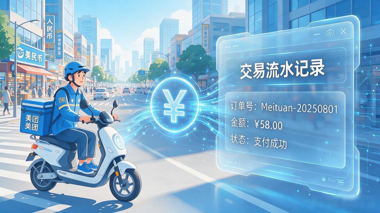 数字人民币落地美团，商户省了钱、骑手松了绑，平台要重新算账