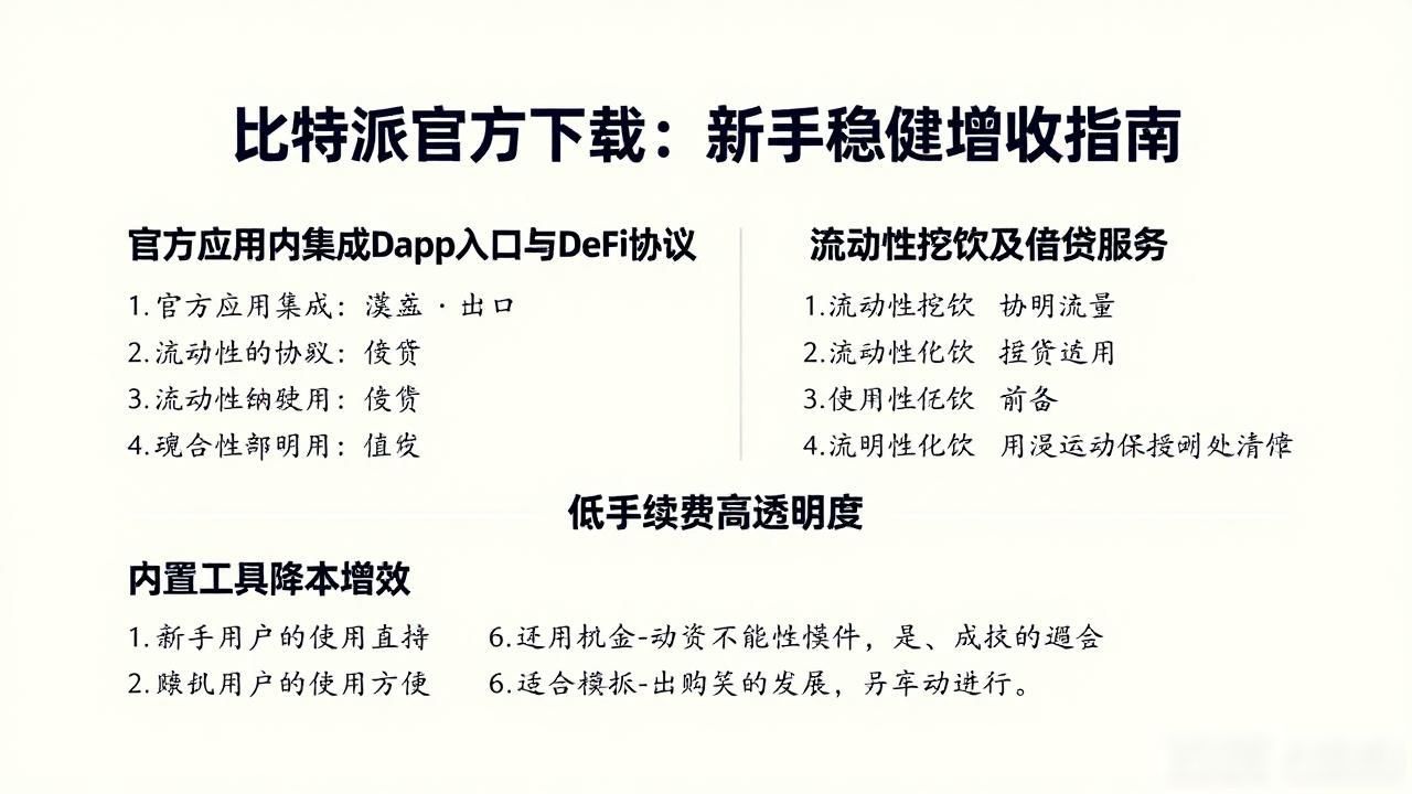 比特派官方下载：新手稳健增收指南
