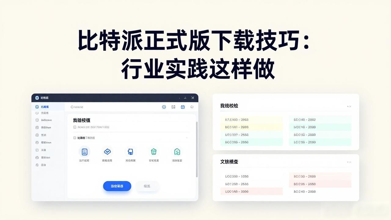 比特派正式版下载技巧：行业实践这样做